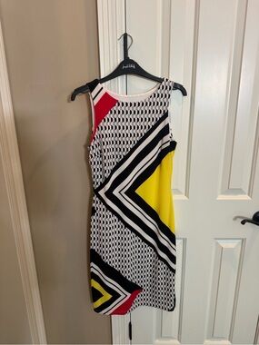 Joseph Ribkoff Sleeveless Geometric Print Dress